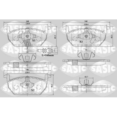 Plaquettes De Frein Avant Pour VW Audi A3 Seat Skoda 5Q0698151C