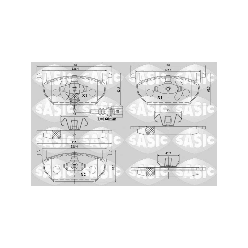 Plaquettes De Frein Avant Pour VW Audi A3 Seat Skoda 5Q0698151C