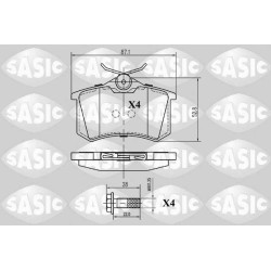 Plaquettes De Frein Arrière Pour Peugeot Renault VW Audi 1623180780 440600295R