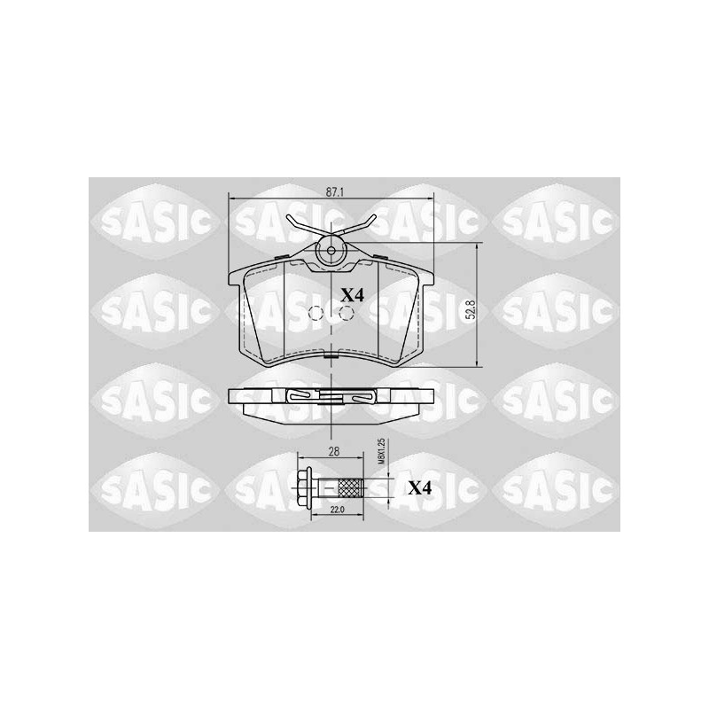Plaquettes De Frein Arrière Pour Peugeot Renault VW Audi 1623180780 440600295R