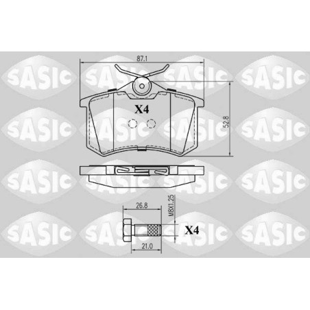 Plaquettes De Frein Arrière Pour Peugeot VW Seat Opel 425056 191698451A 425108