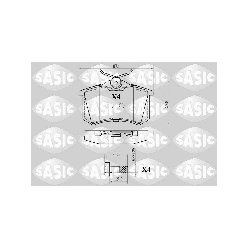Plaquettes De Frein Arrière Pour Peugeot VW Seat Opel 425056 191698451A 425108