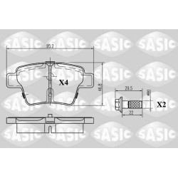 Plaquettes De Frein Arrière Pour Peugeot 207 307 Citroën C4 I -
