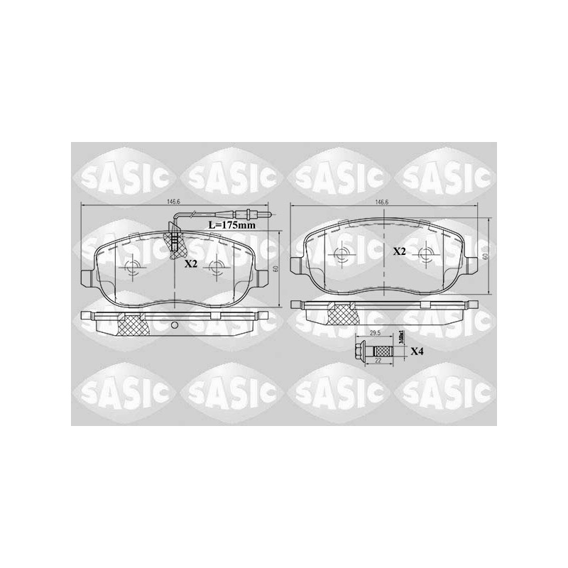 Plaquettes De Frein Avant Pour Peugeot Fiat Citroën Lancia 1617258380 77362236