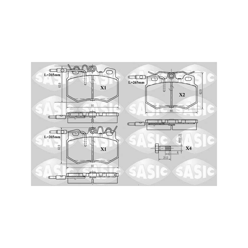 Plaquettes De Frein Avant Pour Peugeot 205 - I II 309 Citroën C15 Visa
