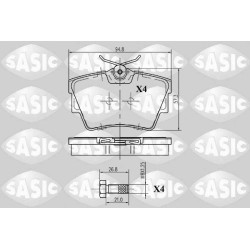 Plaquettes De Frein Arrière Pour Renault Opel Fiat Nissan 440607091R 1605199