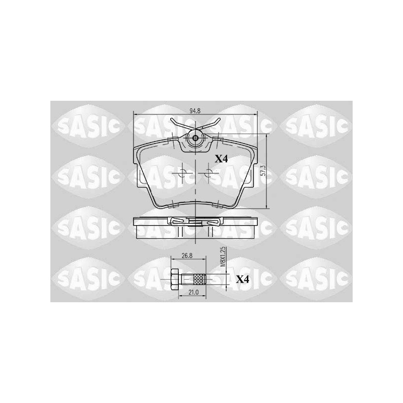 Plaquettes De Frein Arrière Pour Renault Opel Fiat Nissan 440607091R 1605199