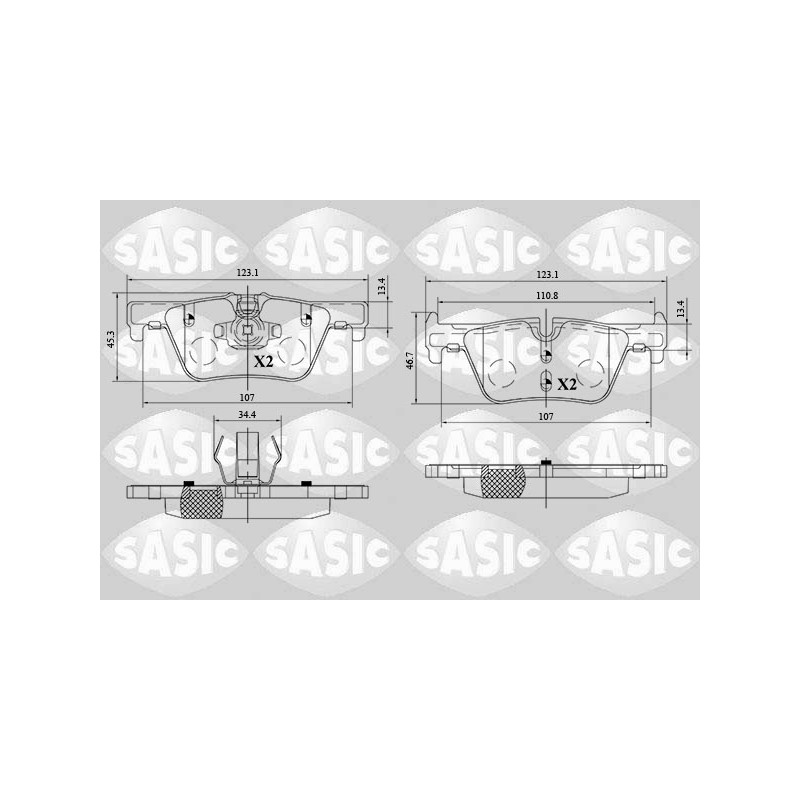 Plaquettes De Frein Arrière Pour BMW Série 1 F20 F21 2 F22, F87 34206799809