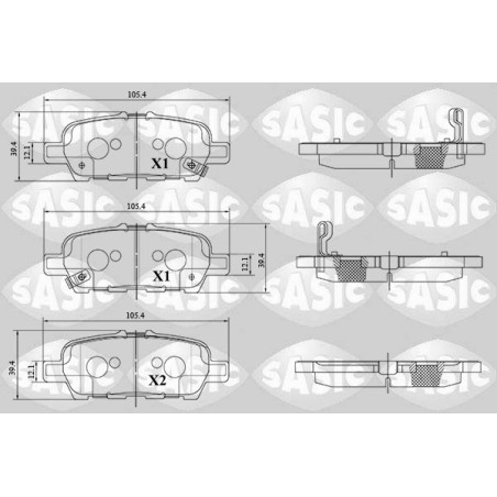 Plaquettes De Frein Arrière Pour Renault Koleos II Nissan Juke Van NV200/Evalia