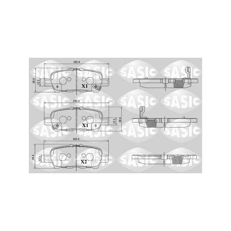 Plaquettes De Frein Arrière Pour Renault Koleos II Nissan Juke Van NV200/Evalia