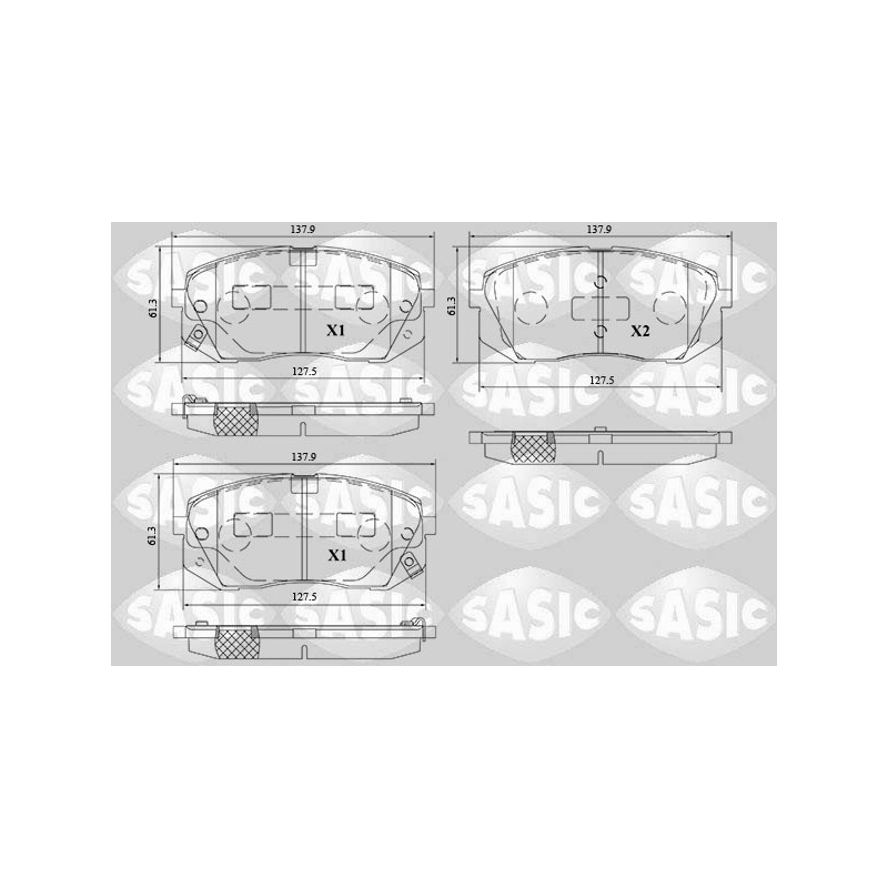 Plaquettes De Frein Avant Pour Hyundai i40 CW ix35 Van Kona Kona/SUV Tucson Kia
