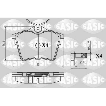 Plaquettes De Frein Arrière Pour Peugeot 407 607 Citroën C5 II III