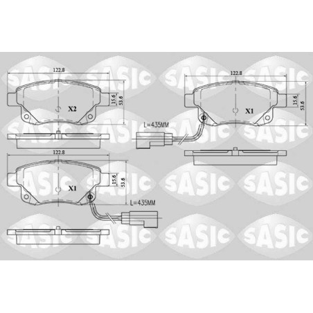 Plaquettes De Frein Arrière Pour Ford Transit 6C112M008AF ME6C1J2M008AA
