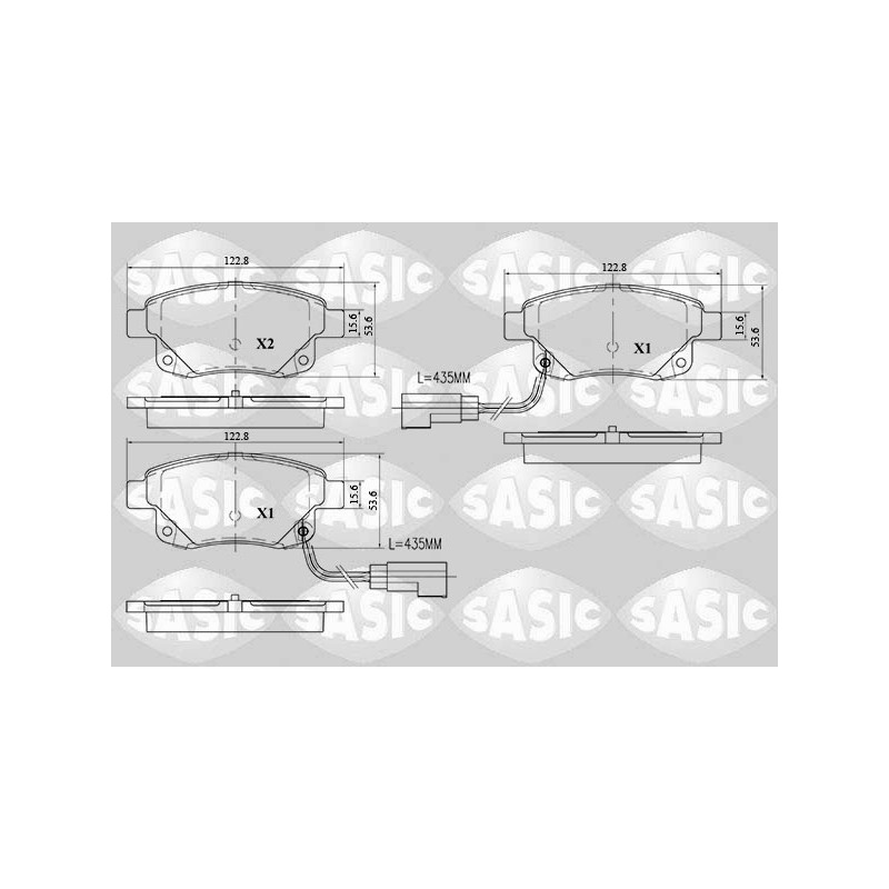 Plaquettes De Frein Arrière Pour Ford Transit 6C112M008AF ME6C1J2M008AA