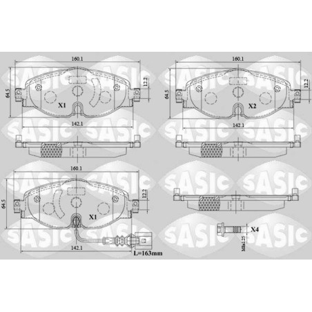 Plaquettes De Frein Avant Pour VW Audi A3 Q2 Q3 Seat Skoda 8V0698151B 8V0698151D