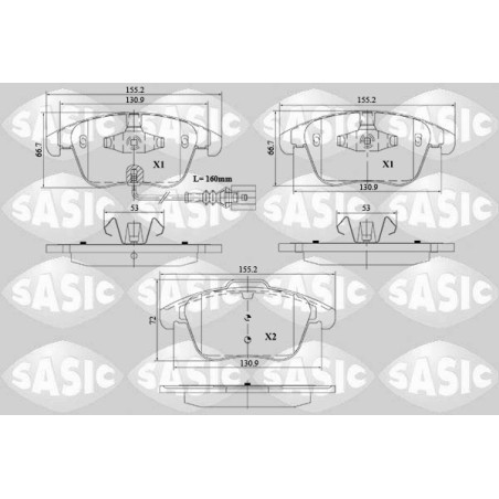 Plaquettes De Frein Avant Pour VW Audi Q3 Seat 5N0698151 5N0698151A 5N0698151B