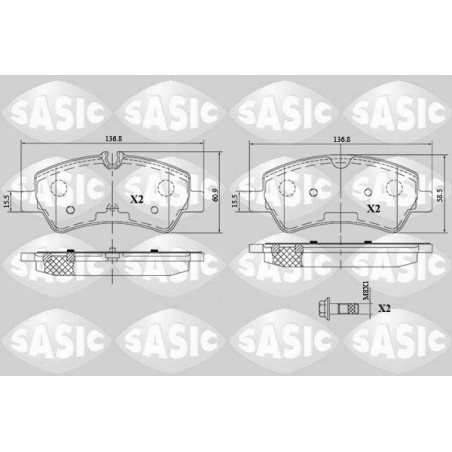 Plaquettes De Frein Arrière Pour Ford Tourneo Transit 1763916 1829395 1840037