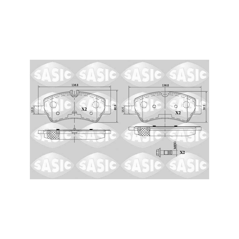 Plaquettes De Frein Arrière Pour Ford Tourneo Transit 1763916 1829395 1840037