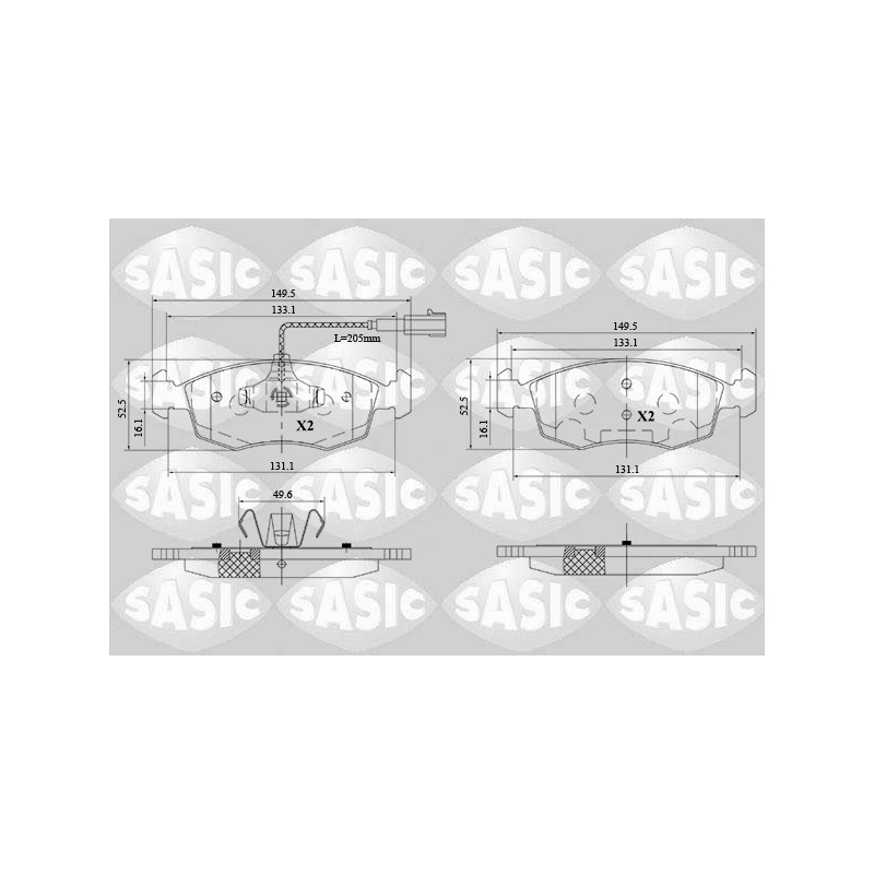 Plaquettes De Frein Avant Pour Fiat 500 C Punto 77365729 77365811 77366270