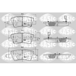 Plaquettes De Frein Arrière Pour Hyundai i30 Fastback Kombi i40 CW Ioniq Nexo