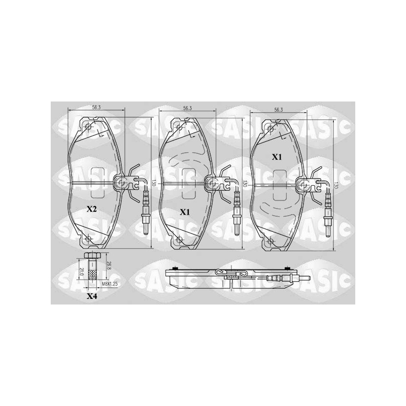 Plaquettes De Frein Avant Pour Peugeot 306 406 607 Citroën Xsara ZX
