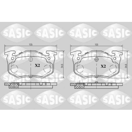 Plaquettes De Frein Arrière Pour Peugeot Renault Citroën 425490 7701202210