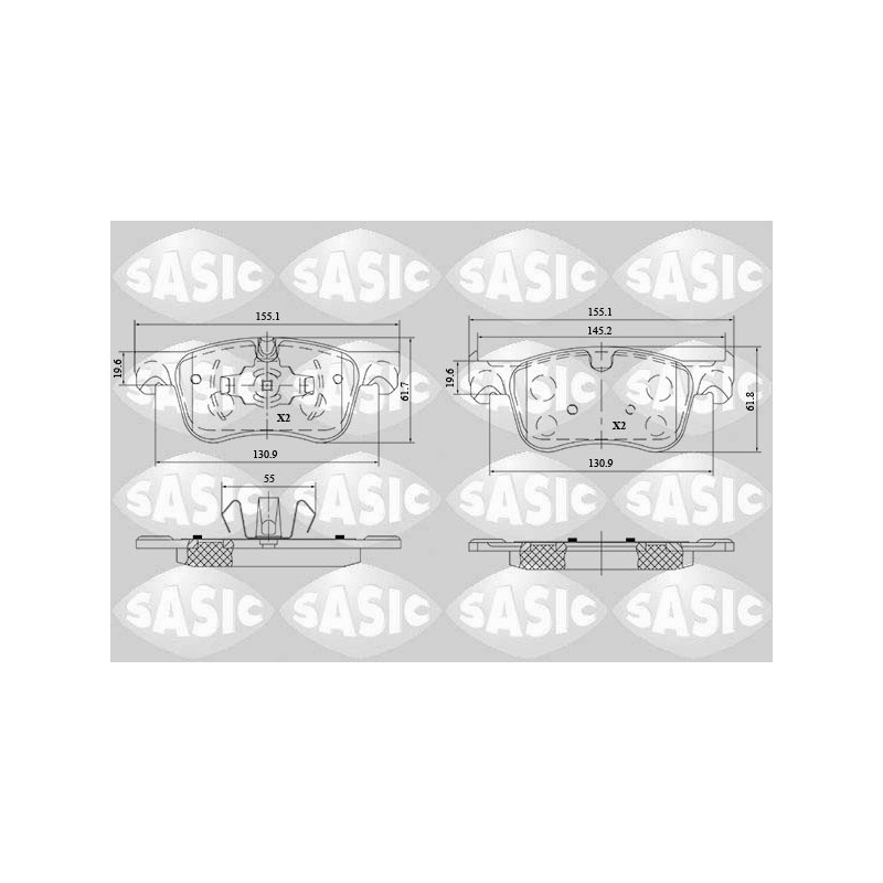 Plaquettes De Frein Avant Pour Opel Toyota Citroën C4 1609898380 SU001A8946