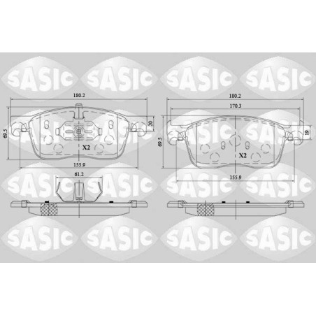 Plaquettes De Frein Avant Pour Peugeot Opel Toyota Citroën Jumpy 1613260780