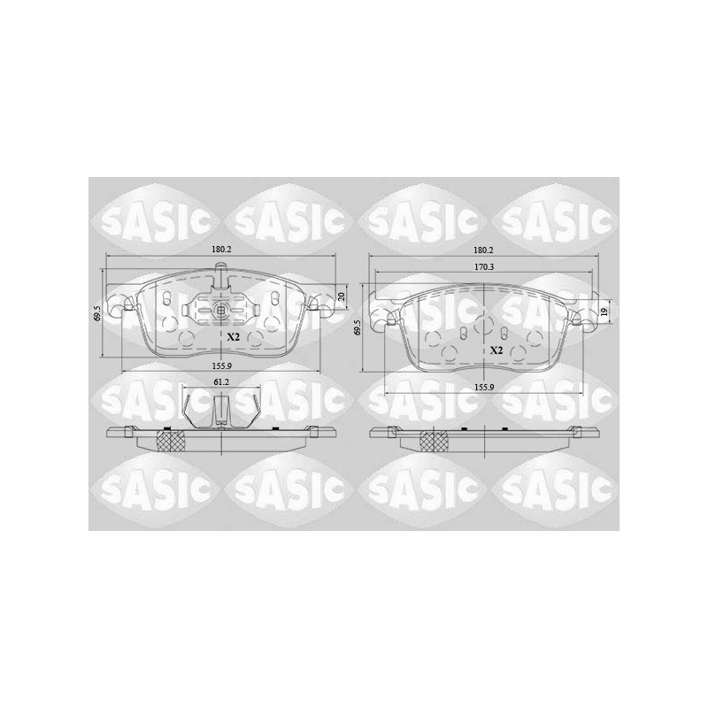 Plaquettes De Frein Avant Pour Peugeot Opel Toyota Citroën Jumpy 1613260780
