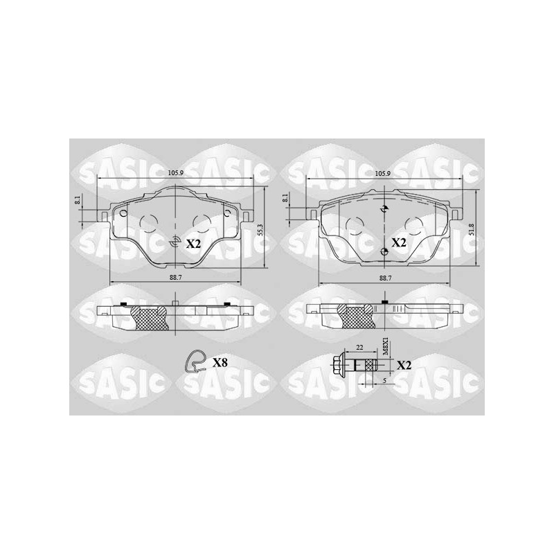 Plaquettes De Frein Arrière Pour Peugeot Opel Citroën DS 1609000980 95525386