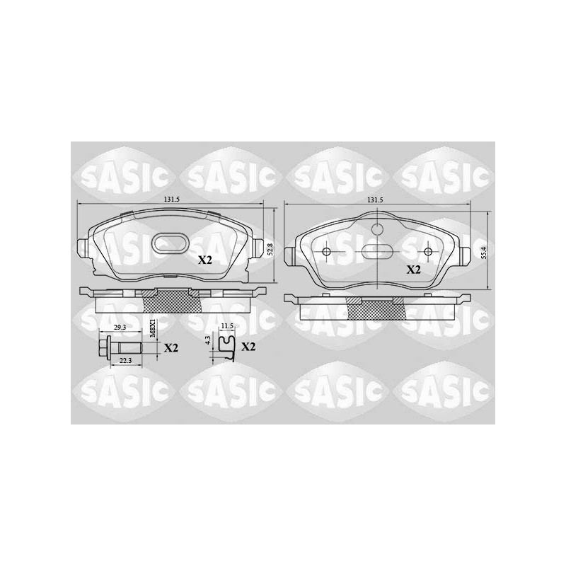 Plaquettes De Frein Avant Pour Opel Combo/Monospace Combo Tour Corsa C 93184269