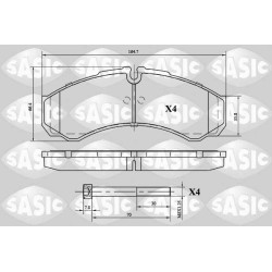 Plaquettes De Frein Arrière Pour Iveco Daily III 2994086 2995631 2996091