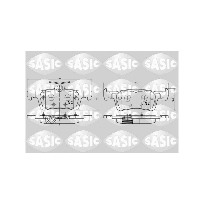 Plaquettes De Frein Arrière Pour Peugeot 308 II 1610814180 1647875680