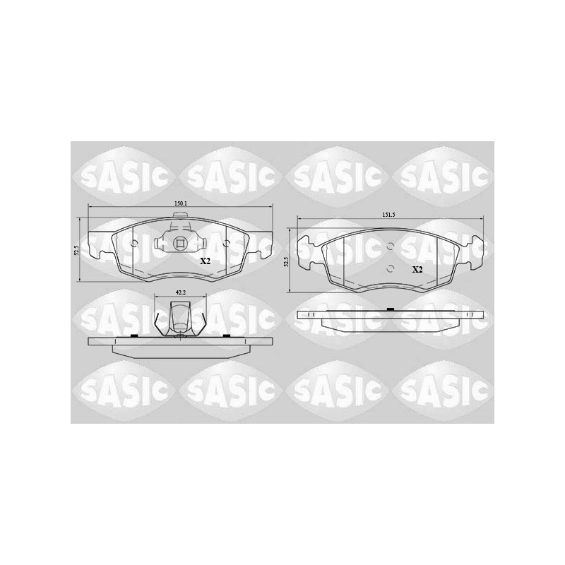 Plaquettes De Frein Avant Pour Dacia Logan Express MCV Pick-up 6001549803