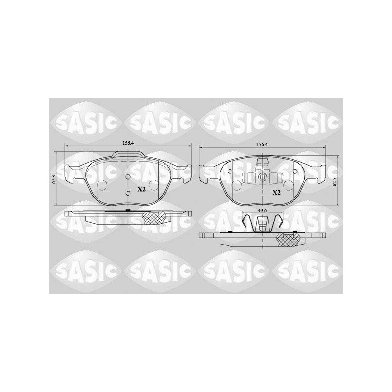 Plaquettes De Frein Avant Pour Ford Fiesta V Focus Turnier Tourneo 4346371