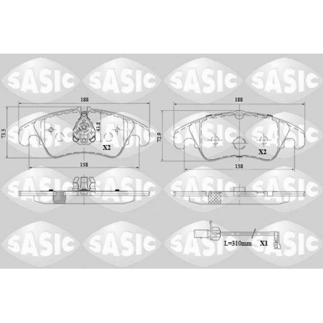 Plaquettes De Frein Avant Pour Audi A4 A5 A6 A7 Q5 8K0698151H 8K0698151J