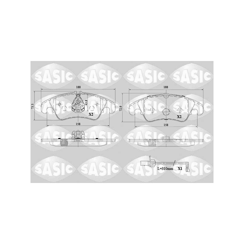 Plaquettes De Frein Avant Pour Audi A4 A5 A6 A7 Q5 8K0698151H 8K0698151J