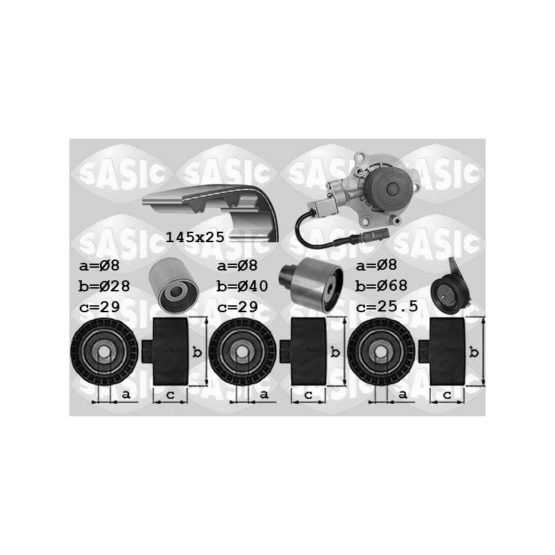Kit De Distribution + Pompe à Eau Pour VW Audi A1 A3 A4 Seat Skoda 04L121011N