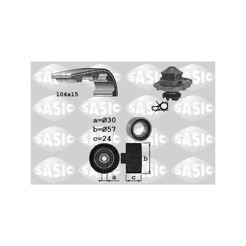 Kit De Distribution + Pompe à Eau Pour Fiat Panda Punto Tipo UNO Lancia Y Y10