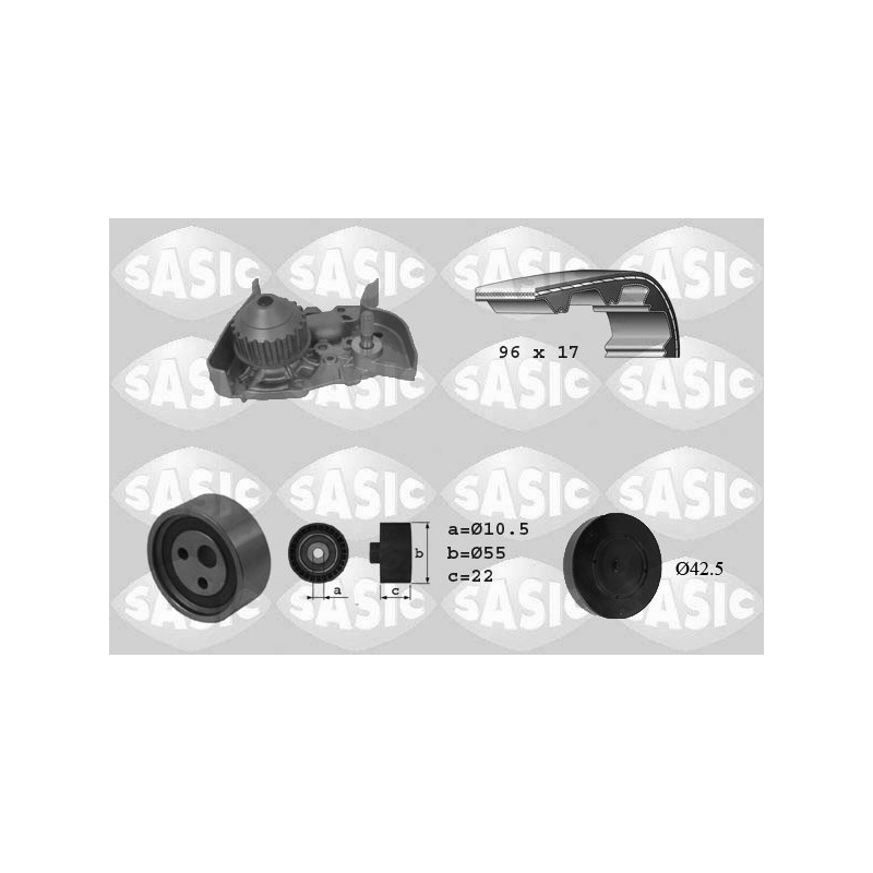 Kit De Distribution + Pompe à Eau Pour Renault Clio II Kangoo 7701477024