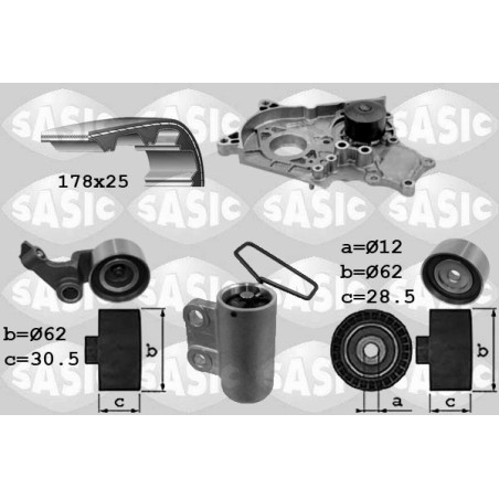 Kit De Distribution + Pompe à Eau Pour Toyota Avensis Corolla 1350527010