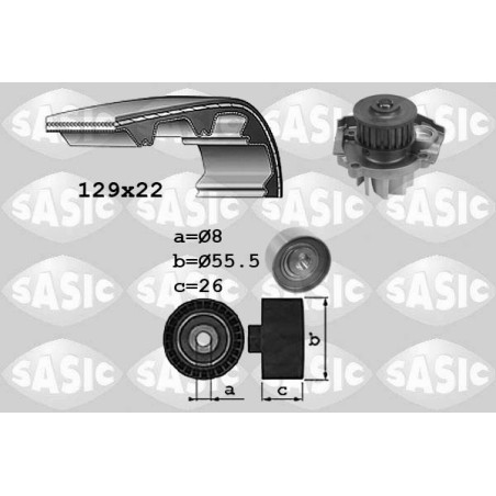 Kit De Distribution + Pompe à Eau Pour Fiat 500 Ford Alfa Romeo Lancia 55284051