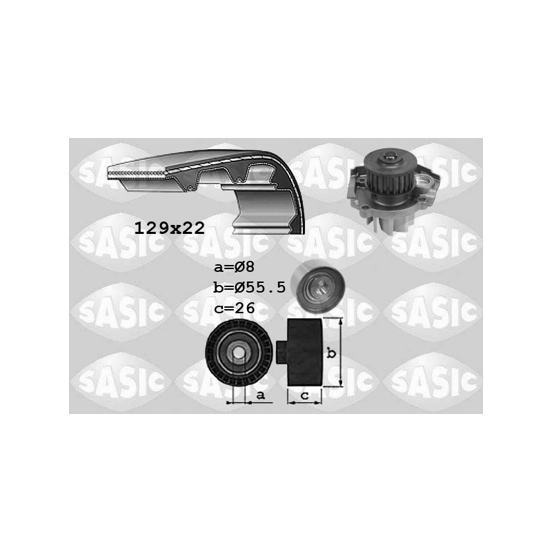 Kit De Distribution + Pompe à Eau Pour Fiat 500 Ford Alfa Romeo Lancia 55284051