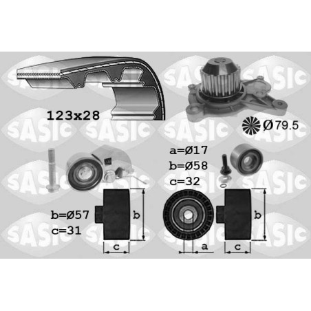 Kit De Distribution + Pompe à Eau Pour Hyundai Tucson Tucson/SUV Kia Magentis