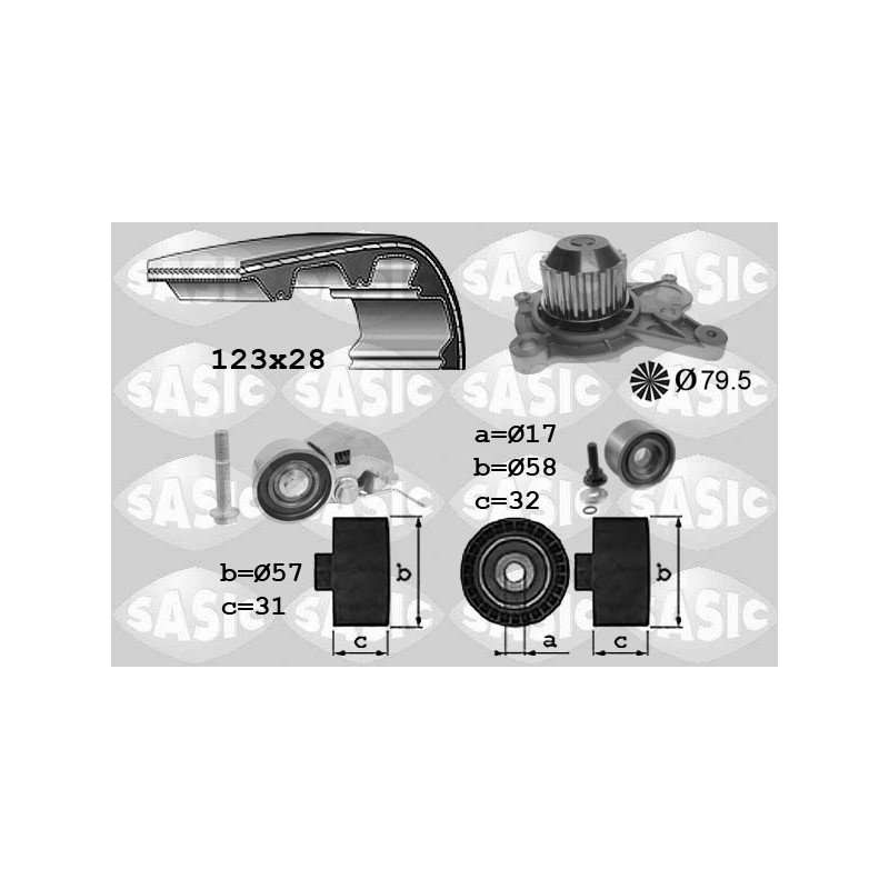 Kit De Distribution + Pompe à Eau Pour Hyundai Tucson Tucson/SUV Kia Magentis