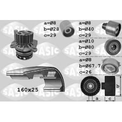 Kit De Distribution + Pompe à Eau Pour VW Audi A1 Q3 Seat Ibiza IV 03L121011HX