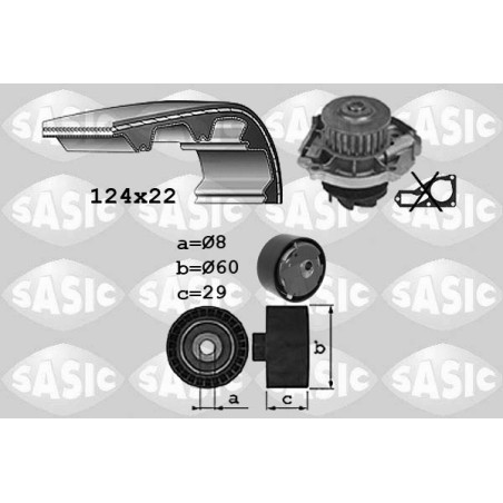 Kit De Distribution + Pompe à Eau Pour Fiat 500 Alfa Romeo Lancia 55184081