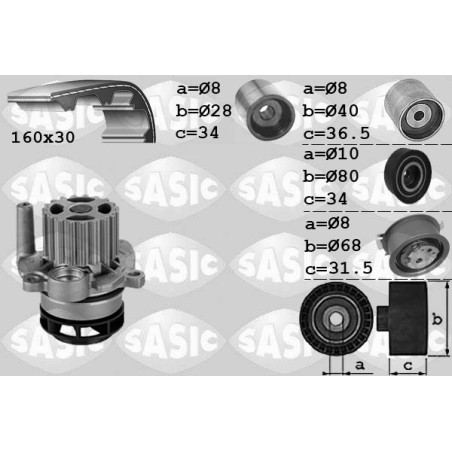 Kit De Distribution + Pompe à Eau Pour VW Golf VI Audi Seat Skoda 03L121011GX