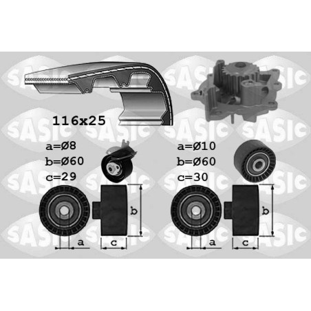 Kit De Distribution + Pompe à Eau Pour Peugeot Opel Citroën DS 0816K8 3553073