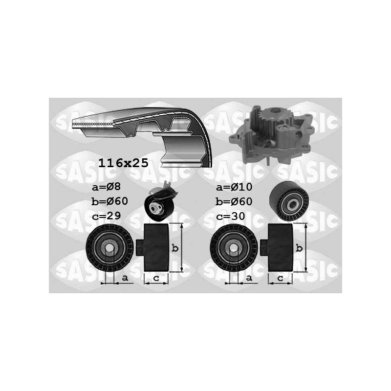 Kit De Distribution + Pompe à Eau Pour Peugeot Opel Citroën DS 0816K8 3553073
